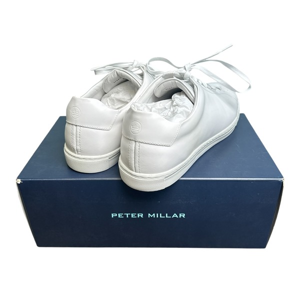 Peter Millar Vantage Lite Sneakers White Mens 9.5 Golf Casual Shoes New In Box - Picture 3 of 11